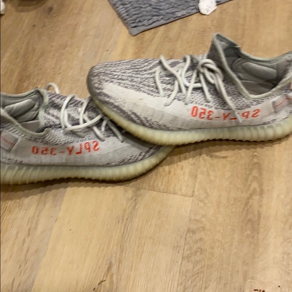 grey red yeezy